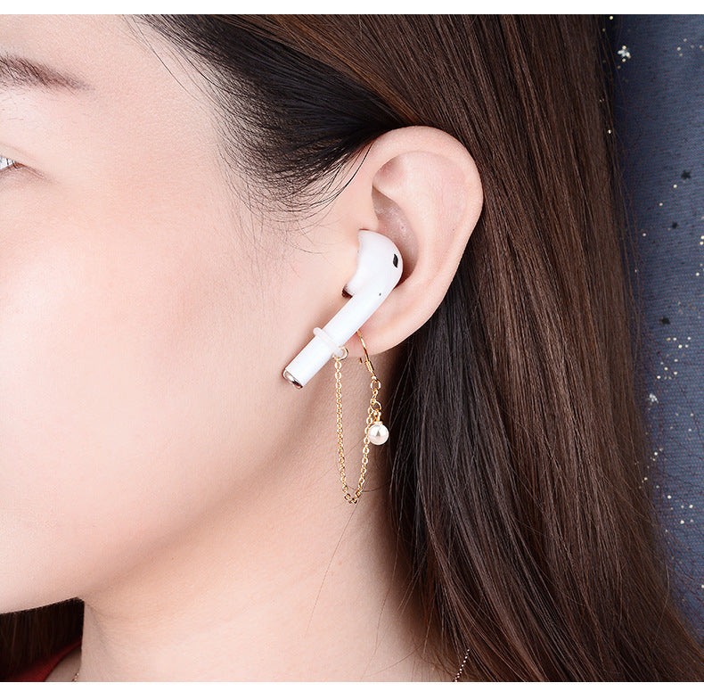 Wireless bluetooth headset ear chain