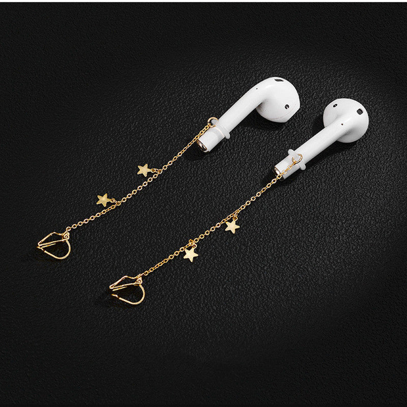 Wireless bluetooth headset ear chain