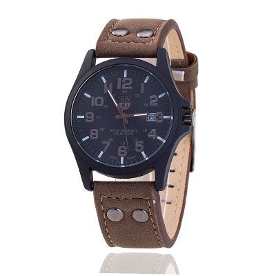 chMilitary Watch Men's Watch Student Calendar Waterproof Belt Watch